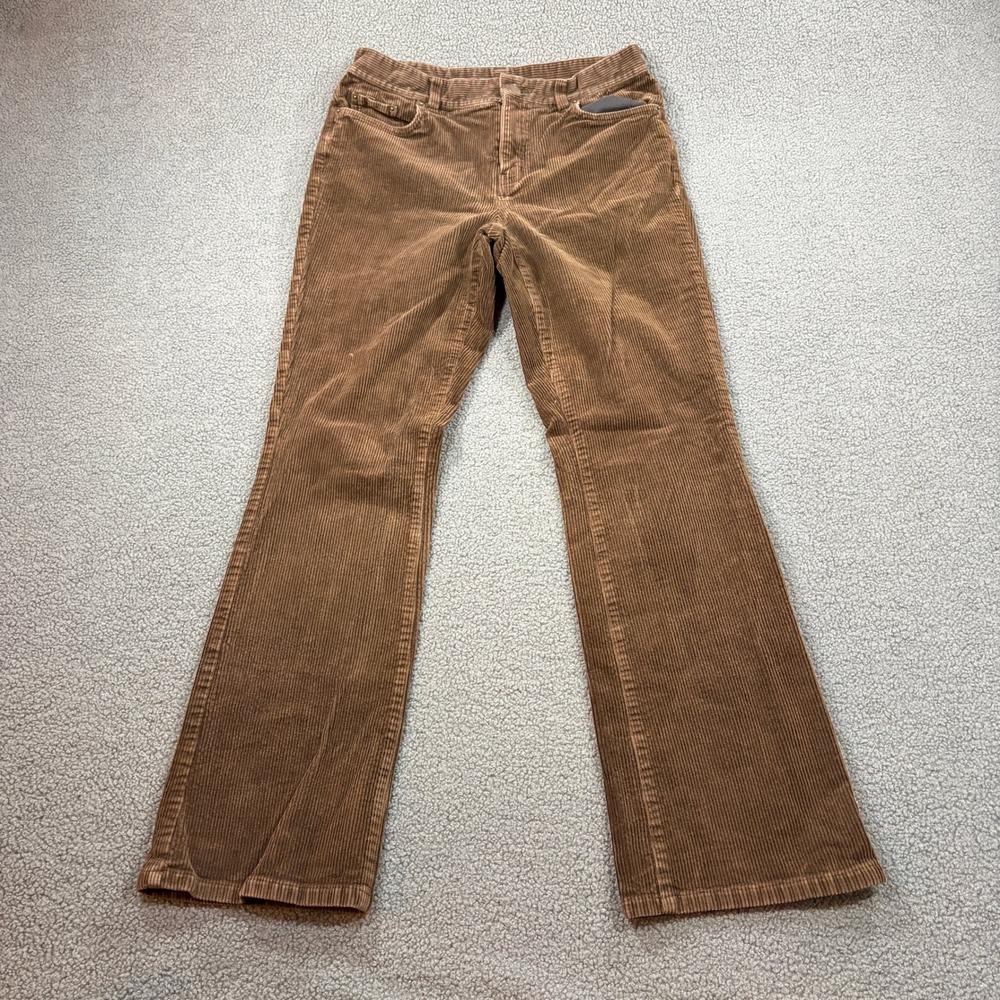 Lauren Ralph Lauren Corduroy Pants Womens 6 Brown Flare Leg Jeans Stretch 7887